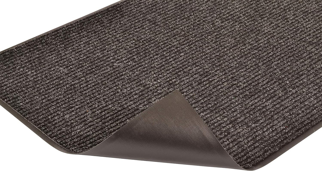 Notrax 109 Brush Step Carpeted Indoor/Outdoor Entrance Mat for Home or Office, 3' X 10', Absorbent Slip Resistant Heavy Duty Entry Mat, Charcoal, 109S0310CH