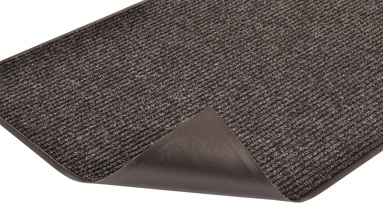 Notrax 109 Brush Step Carpeted Indoor/Outdoor Entrance Mat for Home or Office, 4' X 8' (Rectangular) Absorbent Slip Resistant Heavy Duty Entry Mat, Charcoal - 109S0048CH