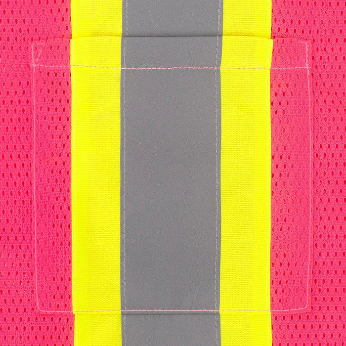 Radians SV22-1 Economy Type O Class 1 Safety Vest, Pink Mesh with Contrasting Tape, Size Small