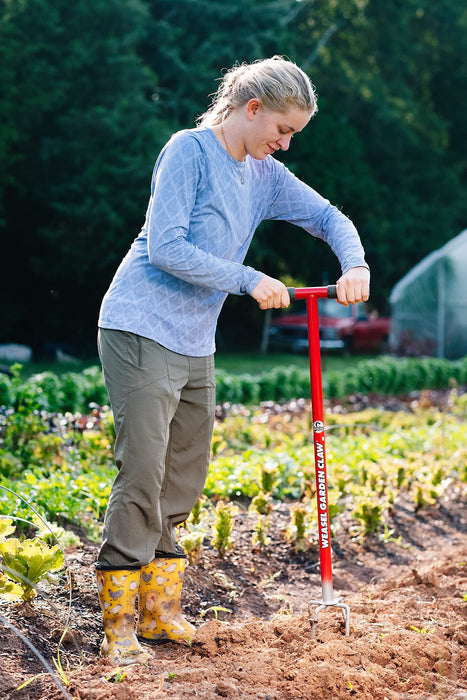 Garden Weasel Garden Claw - Long Handle | Cultivate, Loosen, Aerate, Weed | Gardening Hand Tiller, Twist Weeding Tool, Digging Fork, Cultivator, Soil Loosener