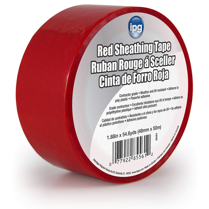 IPG 5561 Sheathing Tape, 1.88" x 54.6 yd, Red
