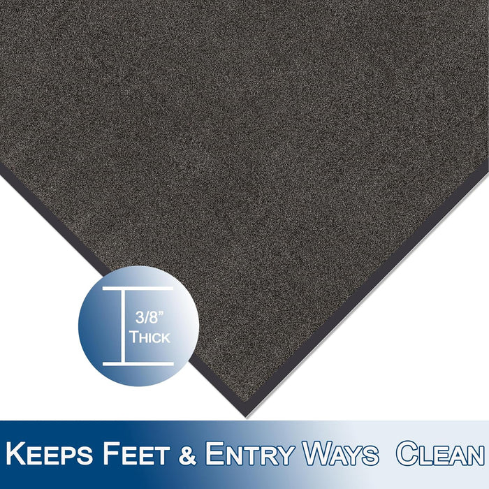 Durable Corporation-654S34BN Wipe-N-Walk Vinyl Backed Indoor Carpet Entrance Mat, 3' x 4', Brown Brown 3' x 4' 3' x 4'