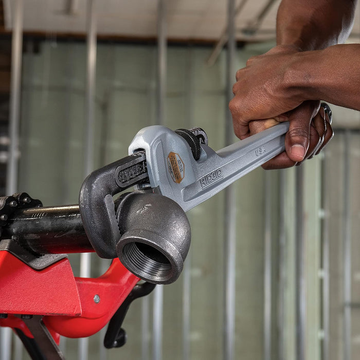 RIDGID (31110) Model 836 Aluminum Straight 36" Plumbing Pipe Wrench, Silver, Made In The USA