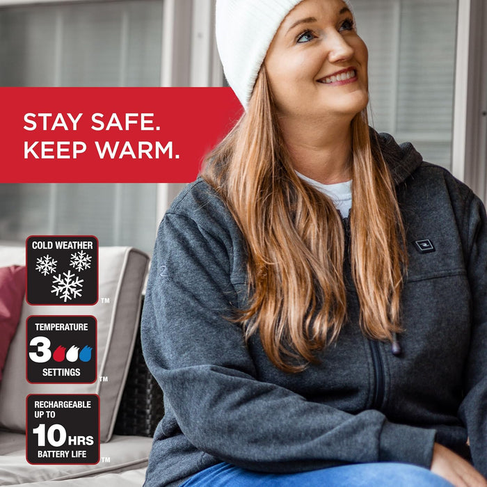 Radians (RHG-H301HG-XL) Women's Heated Apparel - Jackets, Heather Gray, X-Large