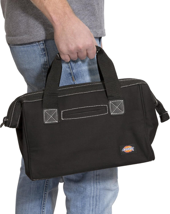 Dickies 57084 12-Inch Durable Canvas Work Bag for Painters, Carpenters, and Builders, Heavy-Duty Zipper, Reinforced Handles
