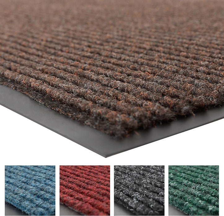 Notrax 109 Brush Step Carpeted Indoor/Outdoor Entrance Mat for Home or Office, 4' X 6', Absorbent Slip Resistant Heavy Duty Entry Mat, Brown, 109S0046BR 4' x 6' (Rectangular)