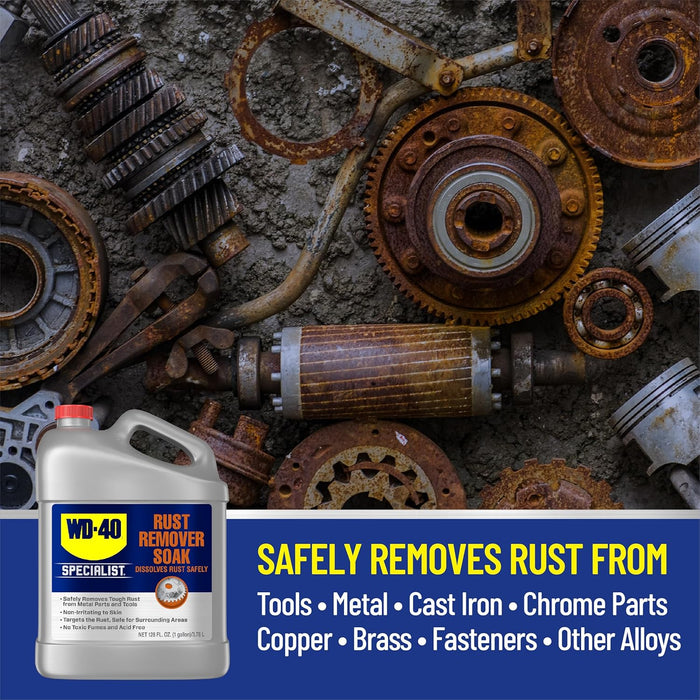 WD-40 300042 Specialist Rust Remover Soak, 128 Fl Oz, One Gallon (Pack of 1)