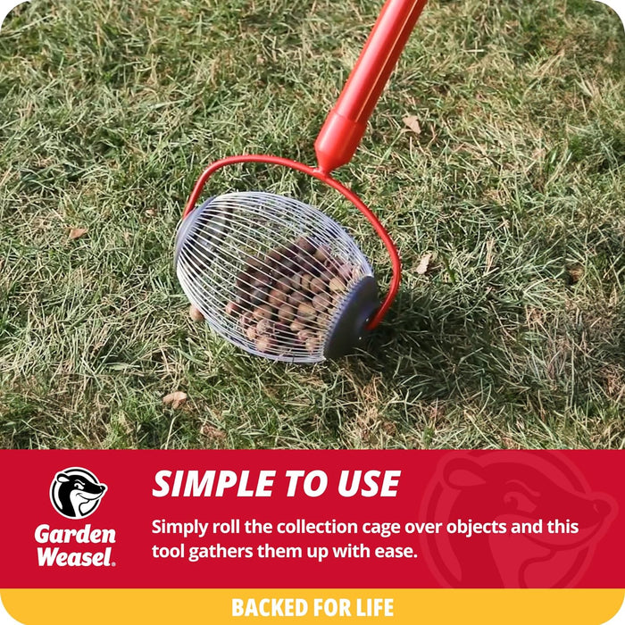 Garden Weasel Nut Gatherer - Nut Collector and Picker Upper Roller