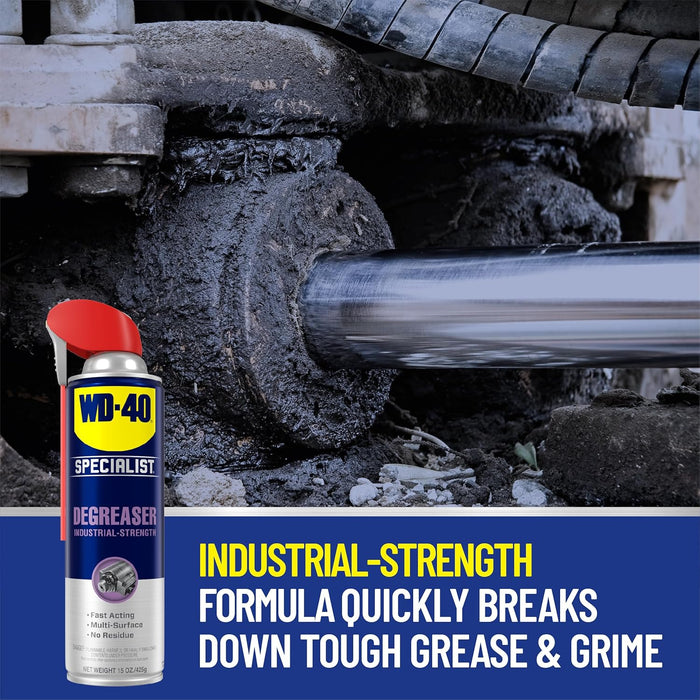 WD-40 300280 Specialist Degreaser, Industrial-Strength, 15 oz (Pack of 6)