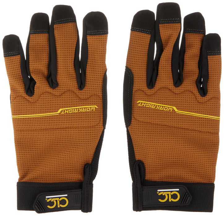 Custom Leathercraft 124L Workright Flex Grip Work Gloves, Shrink Resistant, Improved Dexterity, Tough, Stretchable, Excellent Grip, Assorted Large (Pack of 1)