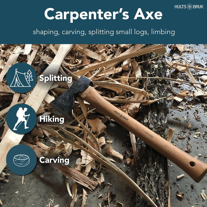 Hults Bruk 840732 Tibro Carpenter Axe, 1.75 lb Head, 20" Handle