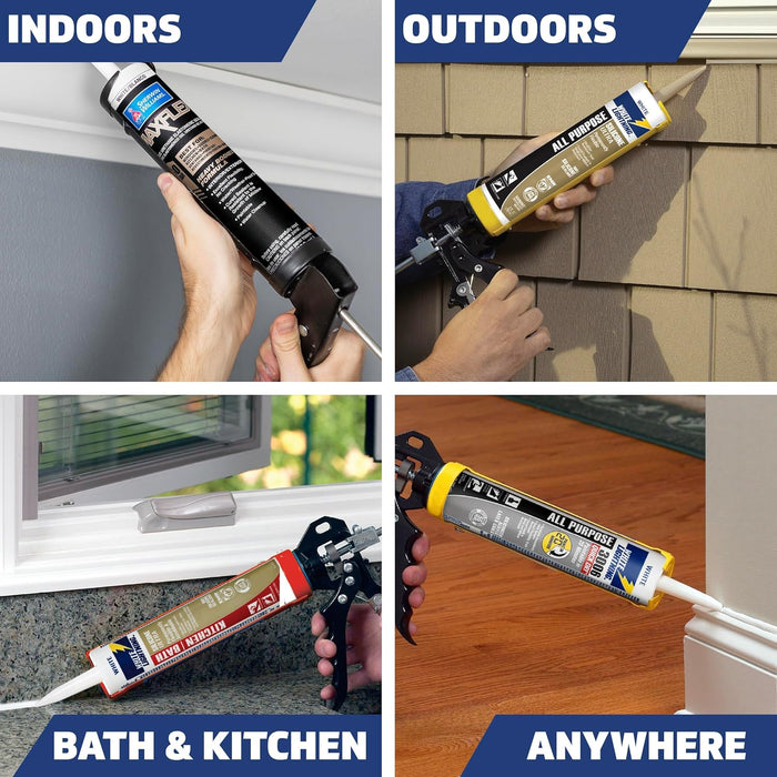 3006 Quick Dry All Purpose Adhesive Caulk White One Size Caulk