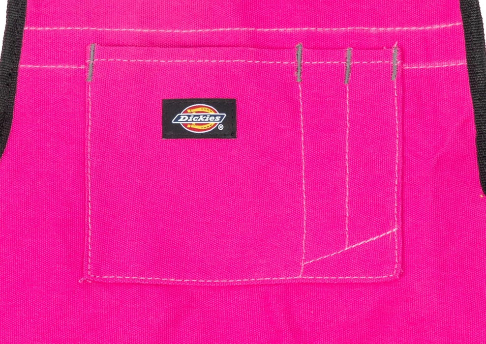 Dickies 57146 16-Pocket Workshop Bib Apron, Durable Canvas Construction, Reinforced Edges, Adjustable Belt, Pink