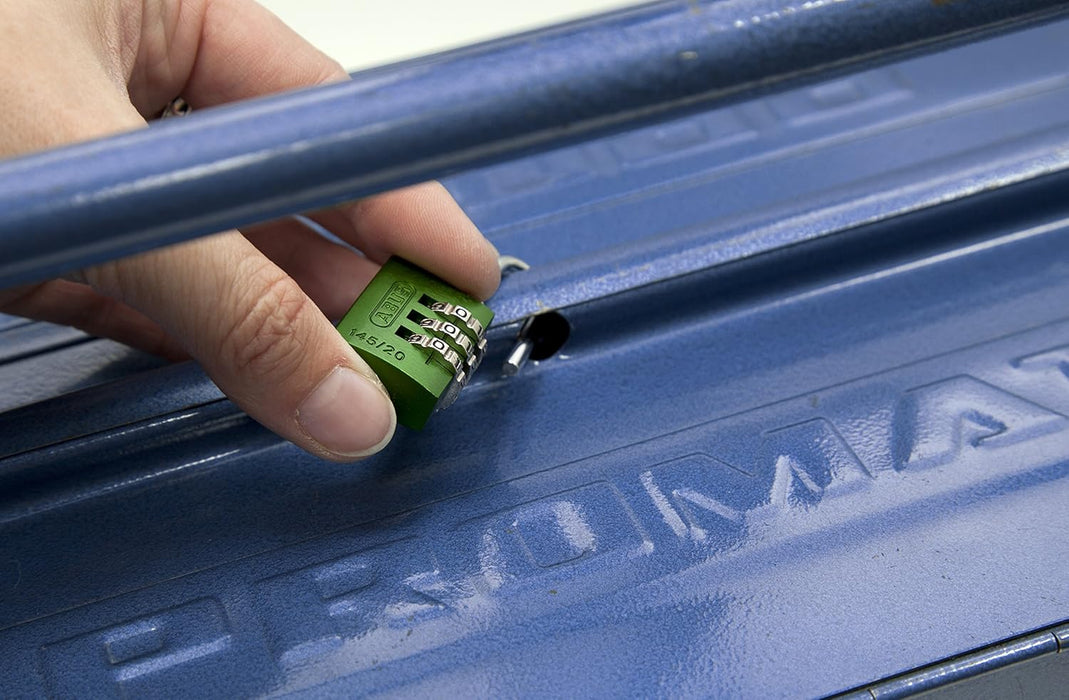 ABUS 145/20 C 20mm Body 3 Dial Resettable Combination Padlock, Red