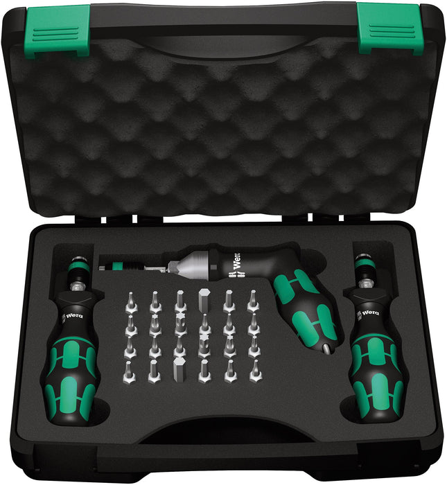 Wera Tools (5074739001) Kraftform 7440/41/42 Torque Screwdriver 0.3-6.0 Nm and Bit Set, 27-Piece Durable