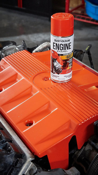 Rust-Oleum 363570 Engine Enamel Spray Paint, 11 oz, Gloss Orange (Pack of 1)
