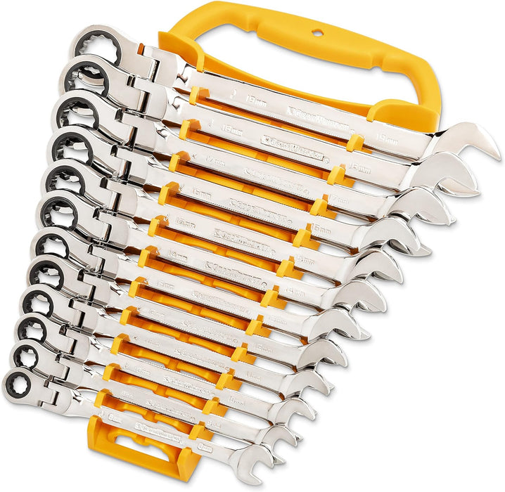 GEARWRENCH 86730 25-Pc. Flex Combination Ratcheting Wrench Set, SAE/MM