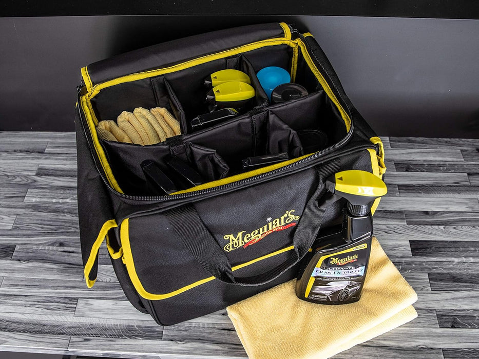 Meguiar's X210400 Detailing Bag - Premium Car Bag and Detailing Supply Organizer, Black