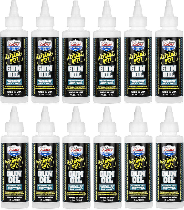 Lucas Oil 10877 Extreme Duty Gun Oil - 4 Ounces (Pack of 12)