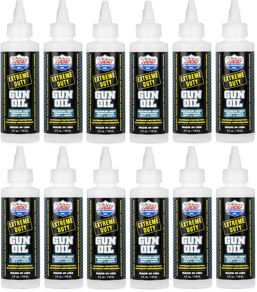 Lucas Oil 10877 Extreme Duty Gun Oil - 4 Ounces (Pack of 12)