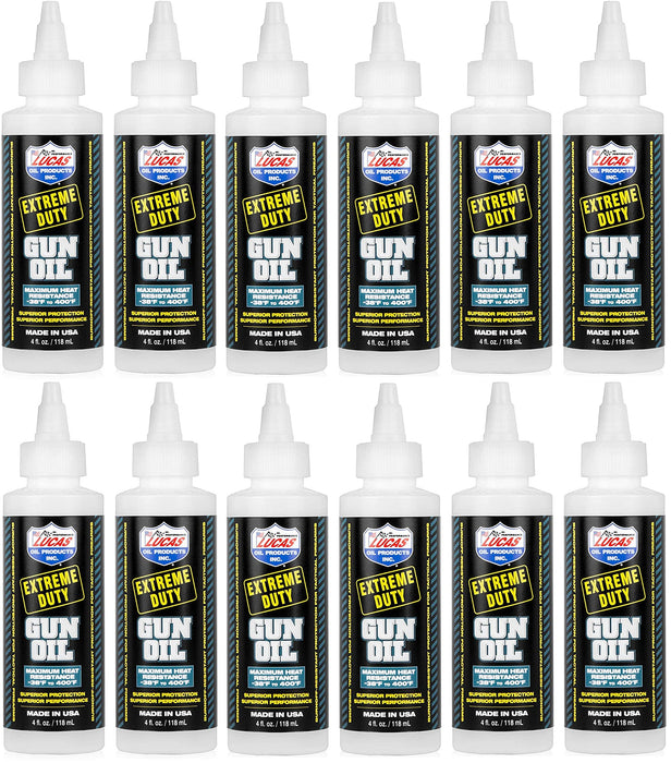Lucas Oil 10877 Extreme Duty Gun Oil - 4 Ounces (Pack of 12)