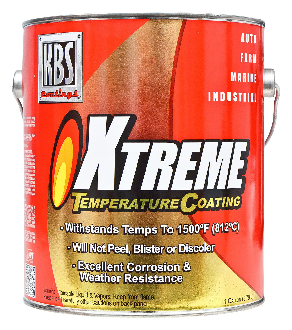 KBS Coatings 65506 Rocket Red Xtreme Temperature Coating - 1 Gallon ...