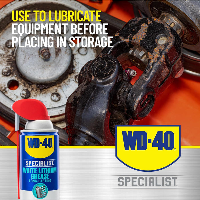 WD-40 300615-6PK Specialist White Lithium Grease Spray, Sprays 2 Ways, 10 oz (Pack of 6)