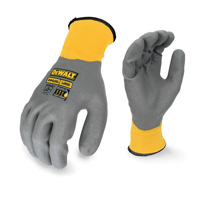 DEWALT DPG35 Unisex-Adult Full Dip Water-Resistant Breathable Work Glove, Medium