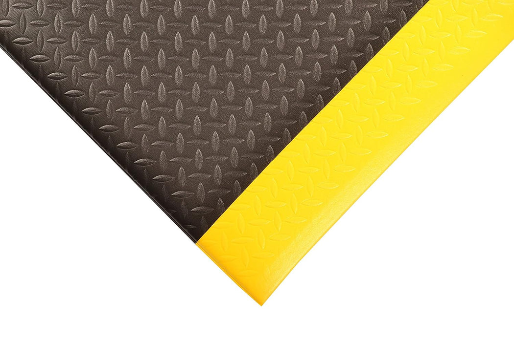 Notrax - 419S0026BY 419 Diamond Sof-Tred W/Dyna-Shield Anti-Fatigue Safety Mat, for Home or Business 2' X 6' Black/Yellow 2'W x 6'L x 1/2" Thick Black/Yellow