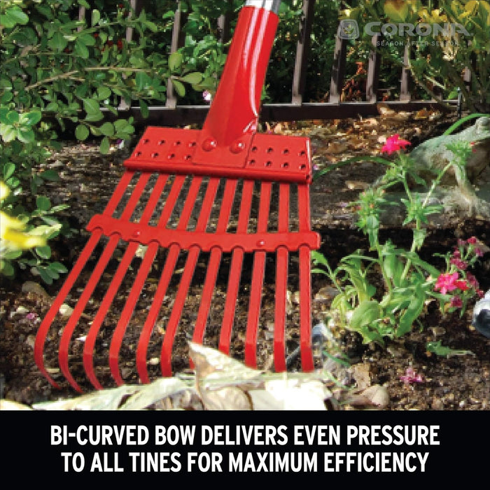 Corona RK62060 Fixed Tine Shrub Rake, Aluminum Handle, 8-Inch Wide Shrub Rake