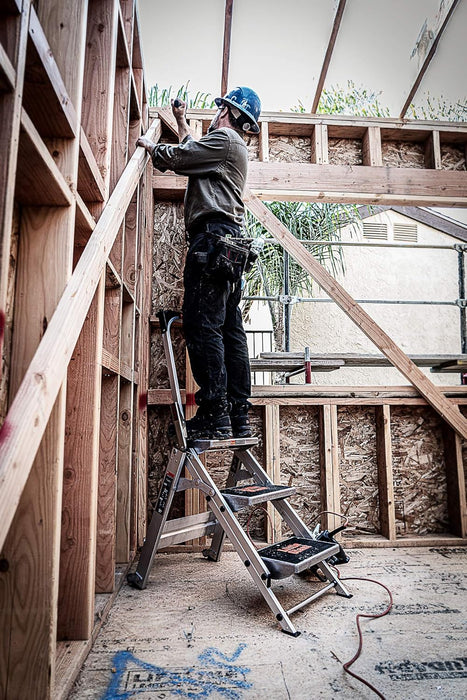 Little Giant Ladders, Safety Step, 3-Step, 3 Foot, Step Stool, Aluminum, Type 1A, 300 lbs Weight Rating, (10310BA)