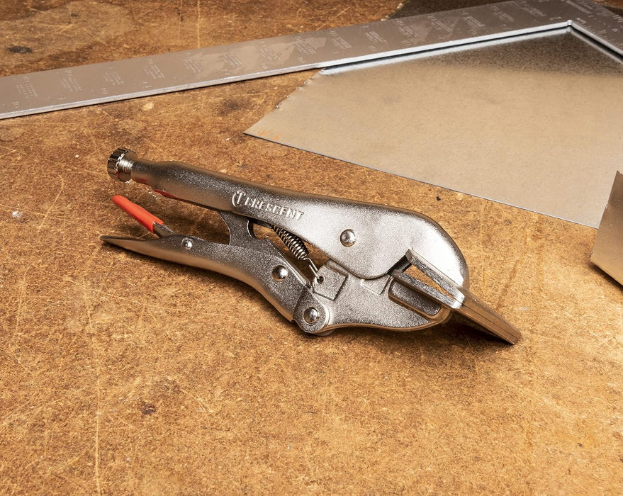 Crescent C8SMVN Locking C-Clamp with Swivel Pad Tips, Heavy-Duty Adjustable Clamp with Hex Key Recess & Compound Action, 11"