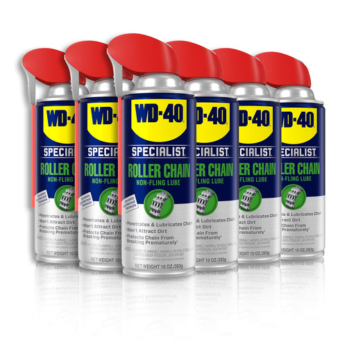 WD-40 300493-6PK Specialist Roller Chain Non-Fling Lubricant, 10 oz (Pack of 6)