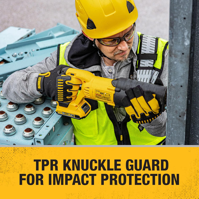 DEWALT DPG758 Unisex Heavy-Duty 100g Thinsulate Lined Cold Weather Impact Glove with Padded Palm, TPR and Touchscreen, Size Large