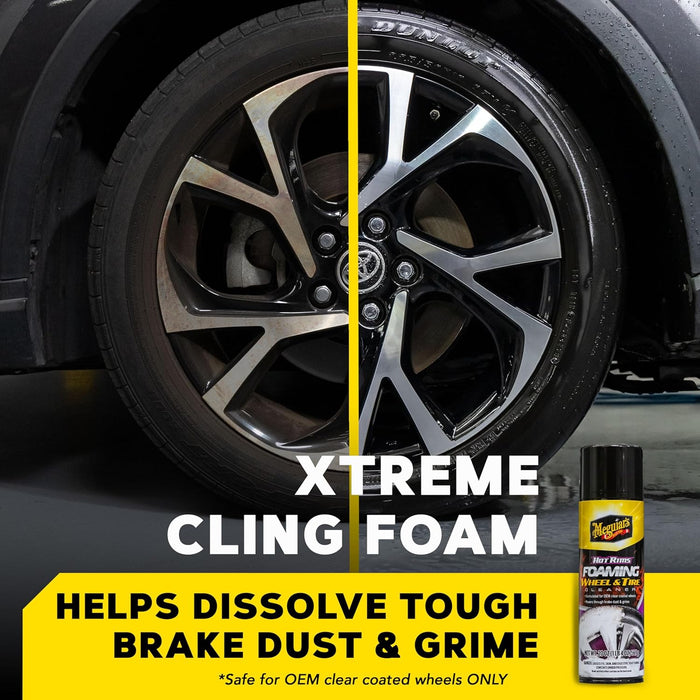 Meguiar's G250320 Hot Rims Foaming Wheel & Tire Cleaner - 20 oz. (Pack of 1)