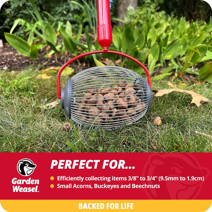 Garden Weasel Nut Gatherer - Nut Collector and Picker Upper Roller