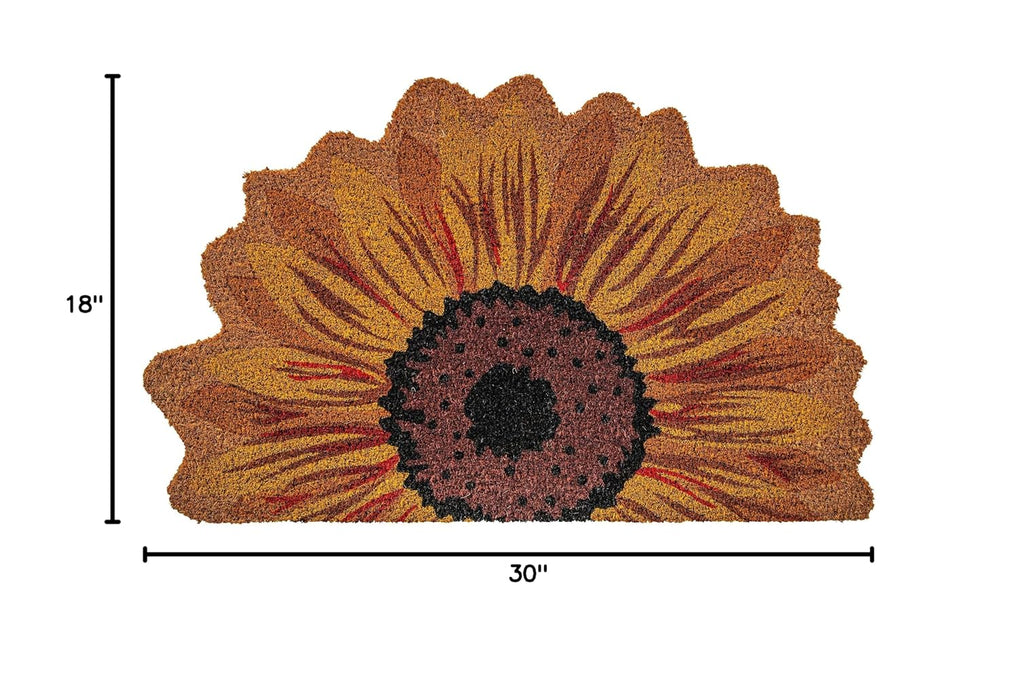 Notrax Sunflower, Vinyl-Backed Natural Coir Doormat, Entry Mat for Indoor or Outdoor Use, 18"x30", C12 (C12S1830SR)
