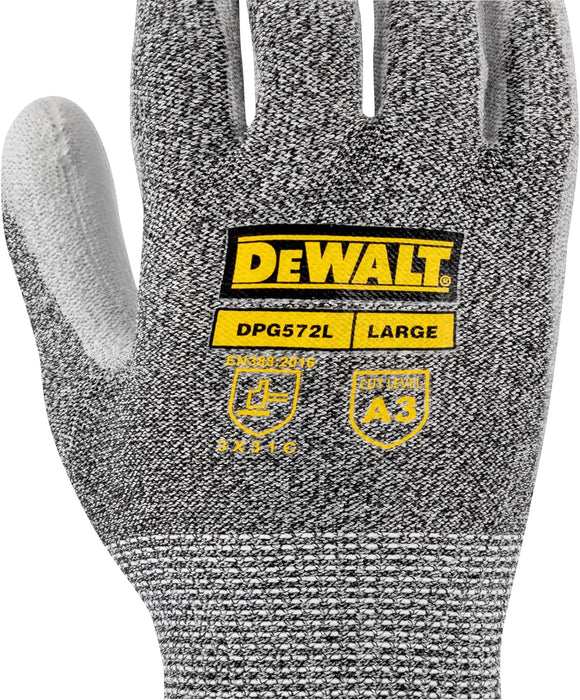DEWALT DPG572 PU A3 Cut Resistant Glove, Size XL