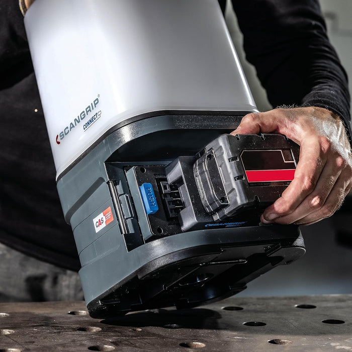 SCANGRIP 03.6103C AREA 10 CONNECT Powerful 10000 Lumen LED Work Light, 360° Illumination, Power Tool Battery Operated