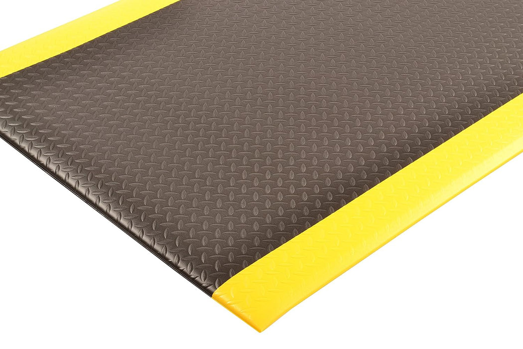 Notrax - 419S0026BY 419 Diamond Sof-Tred W/Dyna-Shield Anti-Fatigue Safety Mat, for Home or Business 2' X 6' Black/Yellow 2'W x 6'L x 1/2" Thick Black/Yellow