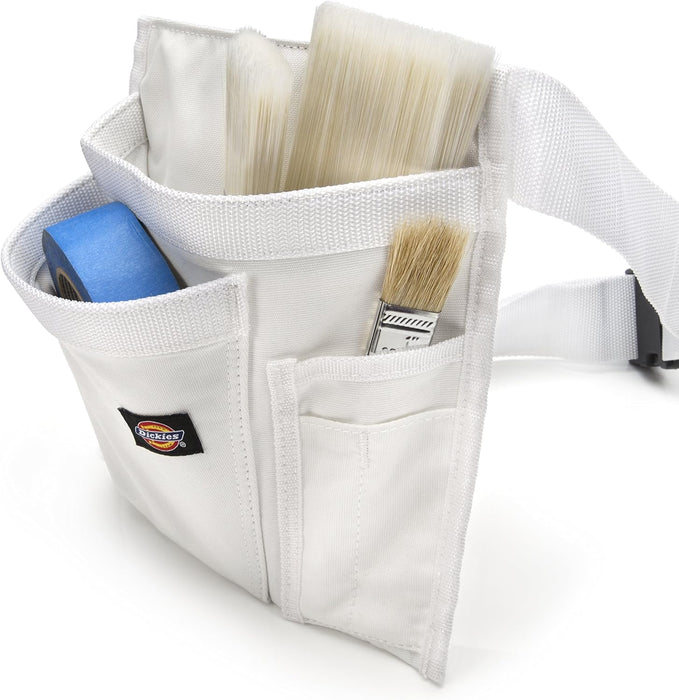 Dickies 57049 5-Pocket Single Side Tool Belt Pouch/Work Apron for Painters, Carpenters, and Builders, Durable Canvas Construction, Adjustable Belt