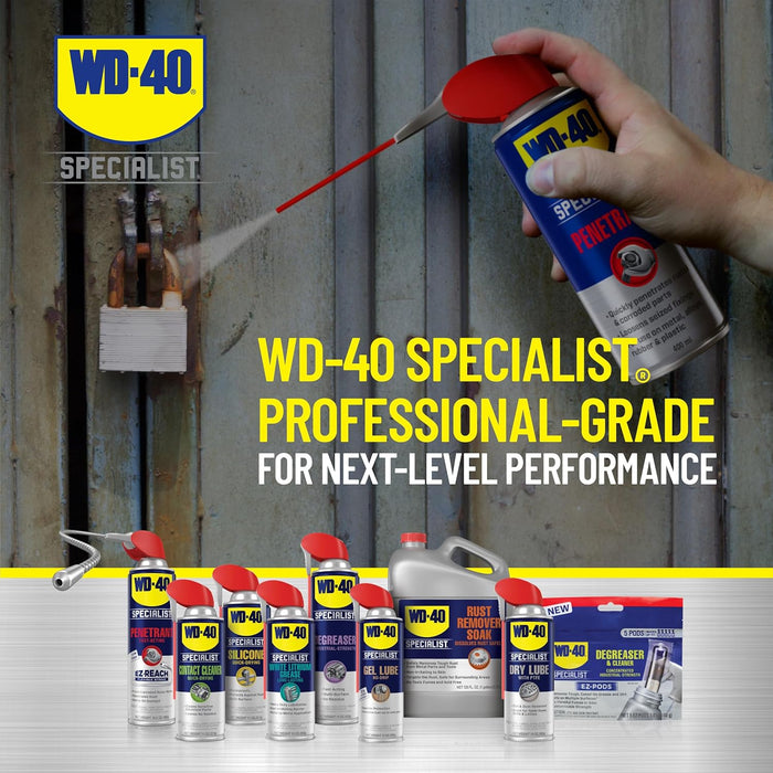 WD-40 300004 Specialist Penetrant with Smart Straw Sprays 2 Ways, 11 oz (6-Pack)