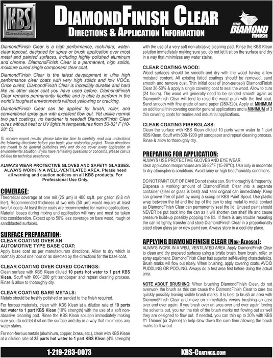 KBS Coatings 8504 DiamondFinish Clear Coat - 1 Gallon, 128 Fl Oz (Pack of 1)