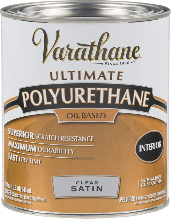 Varathane 9141H Oil-Based Ultimate Polyurethane, Quart, Satin Finish (Pack of 1)