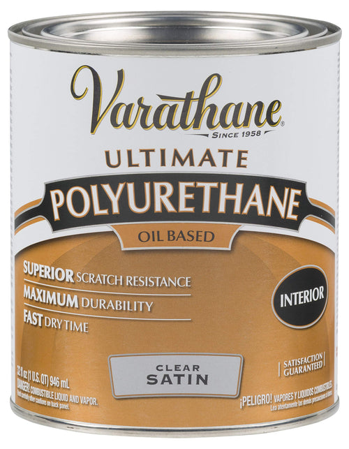 Varathane 9141H Oil-Based Ultimate Polyurethane, Quart, Satin Finish (Pack of 1)
