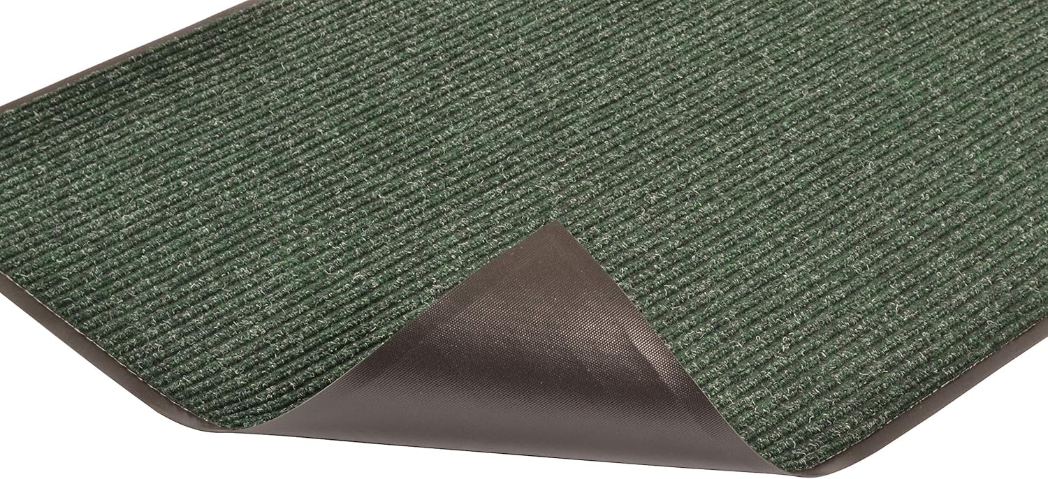 Notrax 109 Brush Step Carpeted Indoor/Outdoor Entrance Mat for Home or Office, 3' X 10', Absorbent Slip Resistant Heavy Duty Entry Mat, Hunter Green, 109S0310GN 3' x 10' (Rectangular) Hunter Green Solid