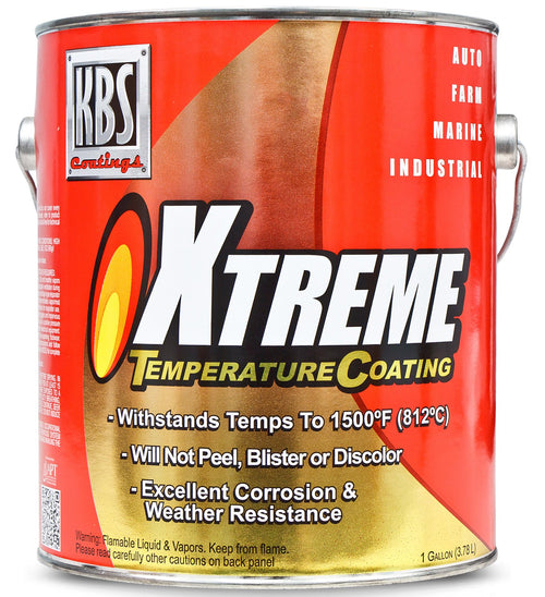 KBS Coatings 65602 Jet Black Xtreme Temperature Coating - 5 Gallon