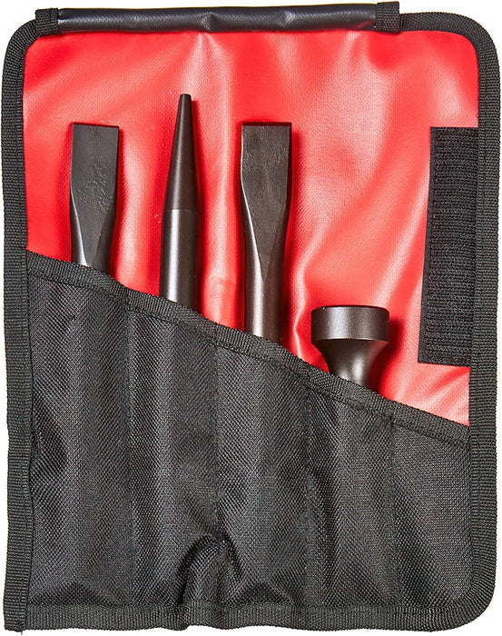 Mayhew Tools 37326 Pneumatic .498 Shank Heavy-Duty Set, 4-Piece, Black Oxide Finish