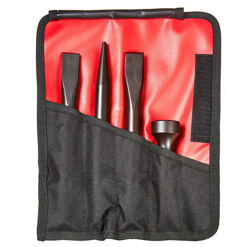 Mayhew Tools 37326 Pneumatic .498 Shank Heavy-Duty Set, 4-Piece, Black Oxide Finish