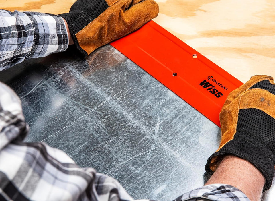 Crescent Wiss Folding Tool - Sheet Metal Bending Tool - Made from 16 Gauge Steel - Hand Tool for HVAC Applications - WF12-12", Red